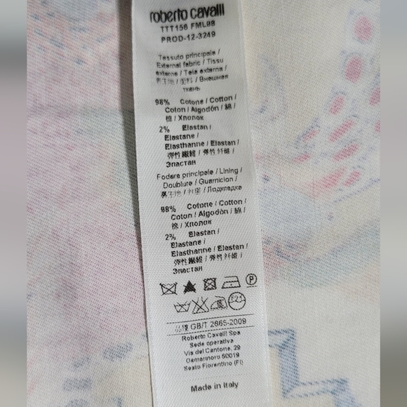 ROBERTO CAVALLI BUSTIER DRESS Multiple colors Size EU 44 - Picture 10 of 12